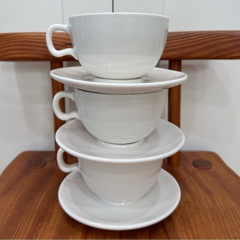 Set of 3 Starbucks At Home Collection 2004 Cup and
Saucer Coffee Cup White